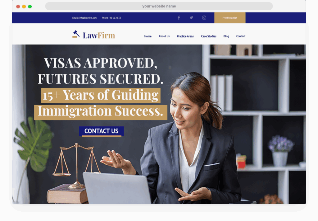 immigration lawyer website design