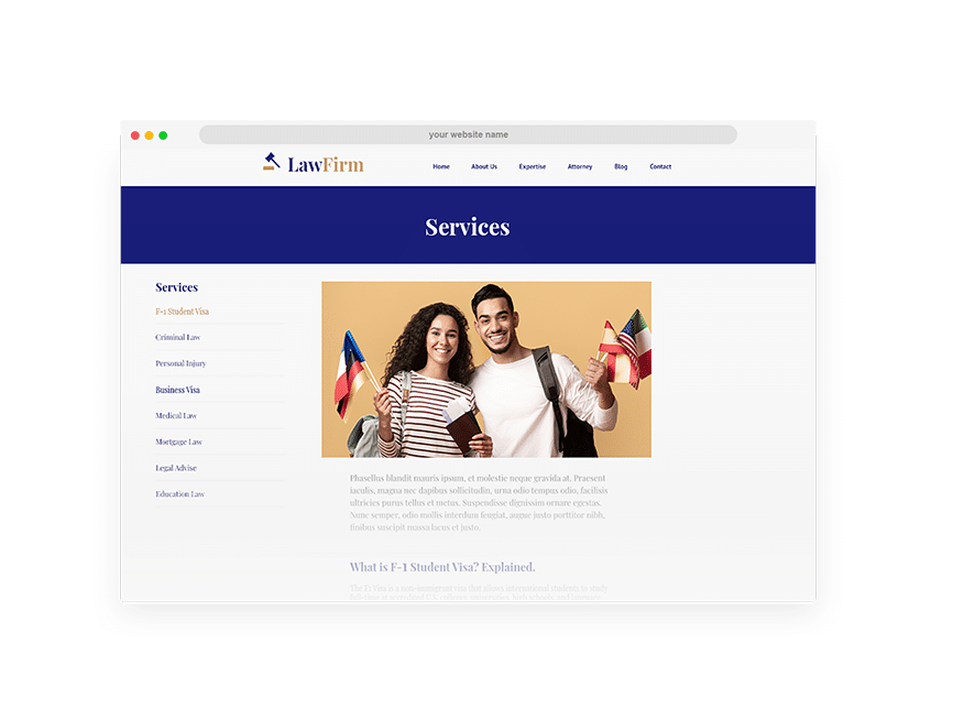 website deisgn for immigration attorneys